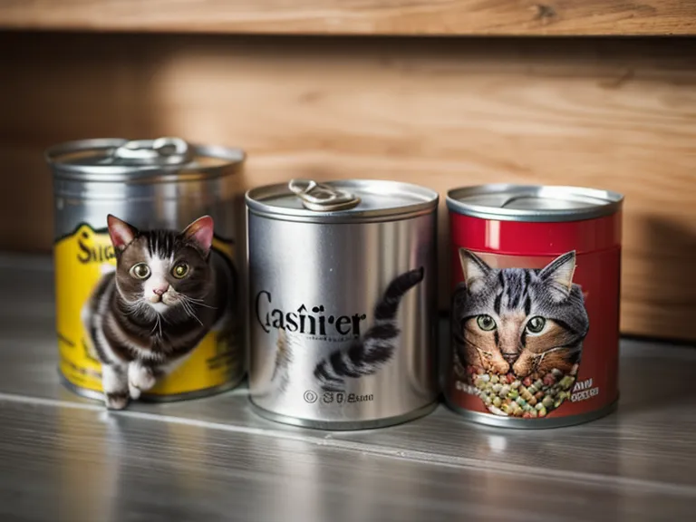 Einhandrute über zwei Futterdosen zum Testen von Katzen-Unverträglichkeiten